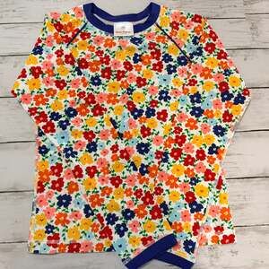Hanna Andersson Kids Long Sleeve Rainbow Floral Rash Guard UPF 50+